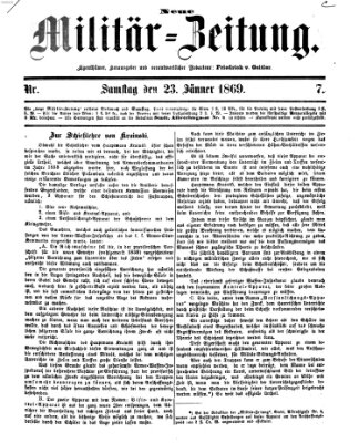 Neue Militär-Zeitung (Militär-Zeitung) Samstag 23. Januar 1869