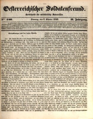 Oesterreichischer Soldatenfreund (Militär-Zeitung) Samstag 6. Oktober 1849
