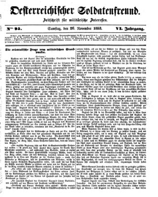 Oesterreichischer Soldatenfreund (Militär-Zeitung) Samstag 26. November 1853