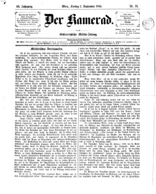Der Kamerad Freitag 2. September 1864