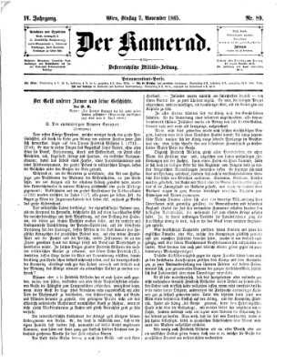 Der Kamerad Dienstag 7. November 1865