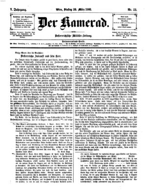 Der Kamerad Dienstag 20. März 1866