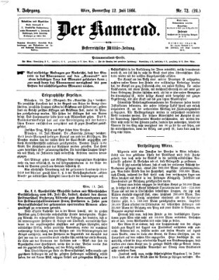 Der Kamerad Donnerstag 12. Juli 1866