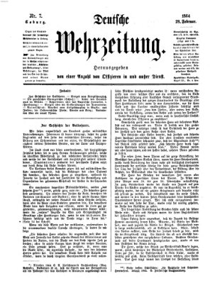 Deutsche Wehrzeitung (Allgemeine deutsche Arbeiter-Zeitung) Sonntag 28. Februar 1864