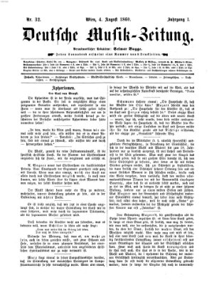 Deutsche Musik-Zeitung (Allgemeine musikalische Zeitung) Samstag 4. August 1860