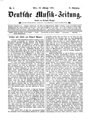 Deutsche Musik-Zeitung (Allgemeine musikalische Zeitung) Samstag 23. Februar 1861