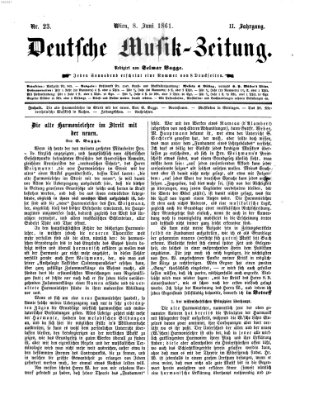 Deutsche Musik-Zeitung (Allgemeine musikalische Zeitung) Samstag 8. Juni 1861