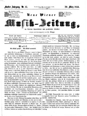 Neue Wiener Musik-Zeitung Donnerstag 20. März 1856