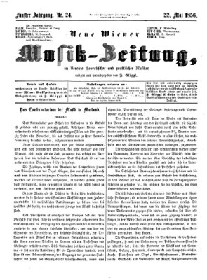 Neue Wiener Musik-Zeitung Donnerstag 22. Mai 1856