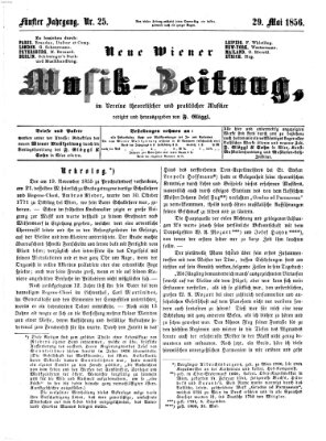 Neue Wiener Musik-Zeitung Donnerstag 29. Mai 1856