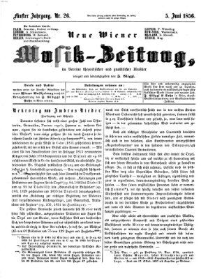 Neue Wiener Musik-Zeitung Donnerstag 5. Juni 1856