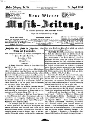 Neue Wiener Musik-Zeitung Donnerstag 28. August 1856