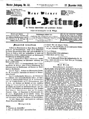 Neue Wiener Musik-Zeitung Donnerstag 27. Dezember 1855