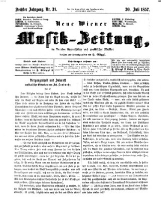 Neue Wiener Musik-Zeitung Donnerstag 30. Juli 1857