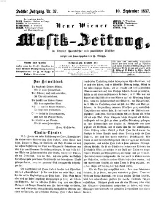 Neue Wiener Musik-Zeitung Donnerstag 10. September 1857
