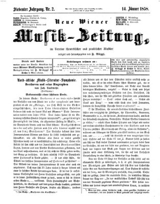 Neue Wiener Musik-Zeitung Donnerstag 14. Januar 1858