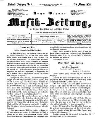 Neue Wiener Musik-Zeitung Donnerstag 28. Januar 1858
