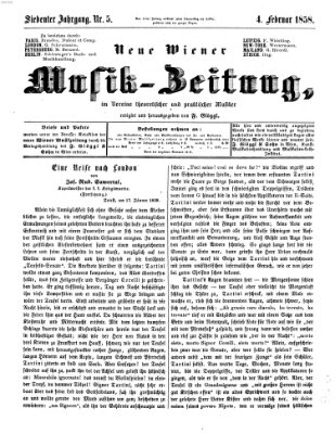 Neue Wiener Musik-Zeitung Donnerstag 4. Februar 1858