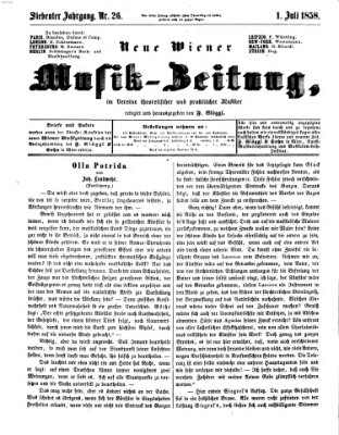 Neue Wiener Musik-Zeitung Donnerstag 1. Juli 1858