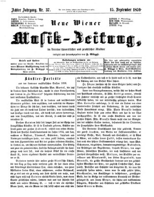 Neue Wiener Musik-Zeitung Donnerstag 15. September 1859