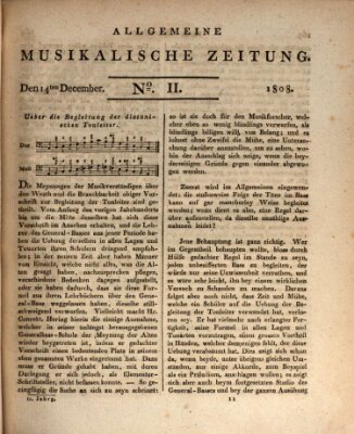 Allgemeine musikalische Zeitung Mittwoch 14. Dezember 1808