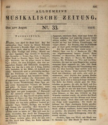 Allgemeine musikalische Zeitung Mittwoch 13. August 1823
