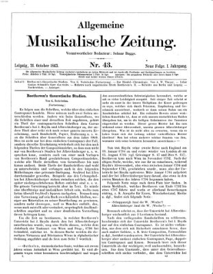 Allgemeine musikalische Zeitung Mittwoch 21. Oktober 1863