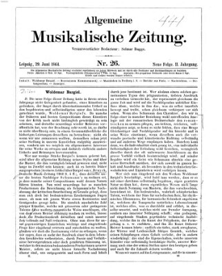 Allgemeine musikalische Zeitung Mittwoch 29. Juni 1864