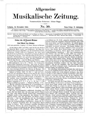 Allgemeine musikalische Zeitung Mittwoch 14. Dezember 1864