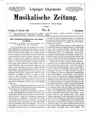 Leipziger allgemeine musikalische Zeitung (Allgemeine musikalische Zeitung) Mittwoch 17. Januar 1866