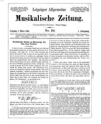 Leipziger allgemeine musikalische Zeitung (Allgemeine musikalische Zeitung) Mittwoch 7. März 1866