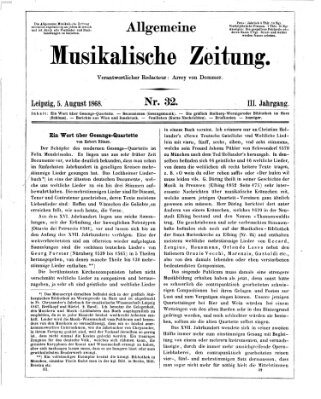 Leipziger allgemeine musikalische Zeitung (Allgemeine musikalische Zeitung) Mittwoch 5. August 1868