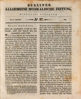 Berliner allgemeine musikalische Zeitung Samstag 11. September 1830