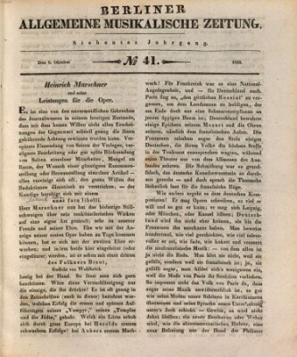 Berliner allgemeine musikalische Zeitung Samstag 9. Oktober 1830