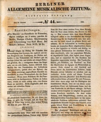 Berliner allgemeine musikalische Zeitung Samstag 30. Oktober 1830