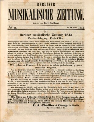 Berliner musikalische Zeitung Samstag 23. November 1844