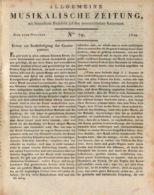 Allgemeine musikalische Zeitung Samstag 2. Oktober 1819