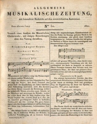 Allgemeine musikalische Zeitung Samstag 23. Juni 1821