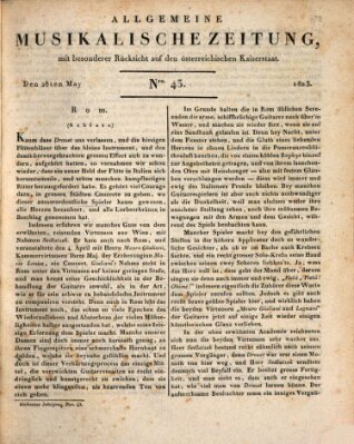Allgemeine musikalische Zeitung Donnerstag 8. Mai 1823