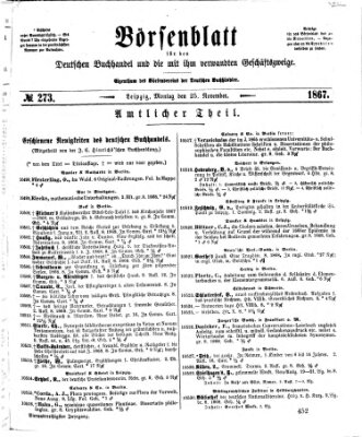 Börsenblatt für den deutschen Buchhandel Montag 25. November 1867