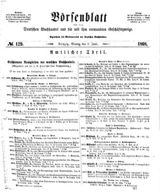 Börsenblatt für den deutschen Buchhandel Montag 8. Juni 1868