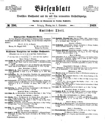 Börsenblatt für den deutschen Buchhandel Montag 6. September 1869
