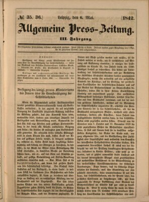 Allgemeine Preß-Zeitung Freitag 6. Mai 1842