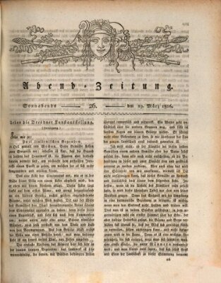 Abend-Zeitung Samstag 29. März 1806