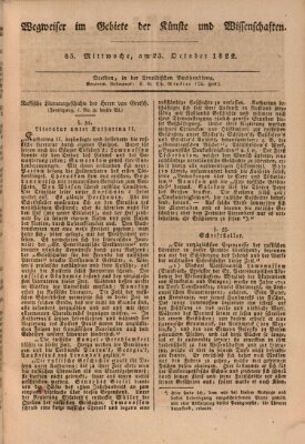 Abend-Zeitung Mittwoch 23. Oktober 1822