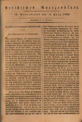 Abend-Zeitung Samstag 6. Juli 1822