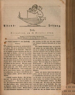 Abend-Zeitung Samstag 11. Oktober 1823