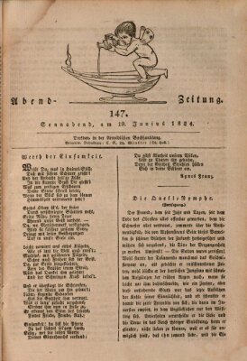 Abend-Zeitung Samstag 19. Juni 1824