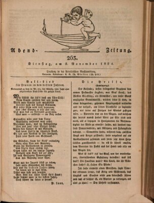 Abend-Zeitung Dienstag 2. November 1824