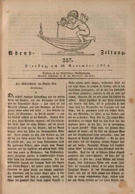 Abend-Zeitung Dienstag 30. November 1824